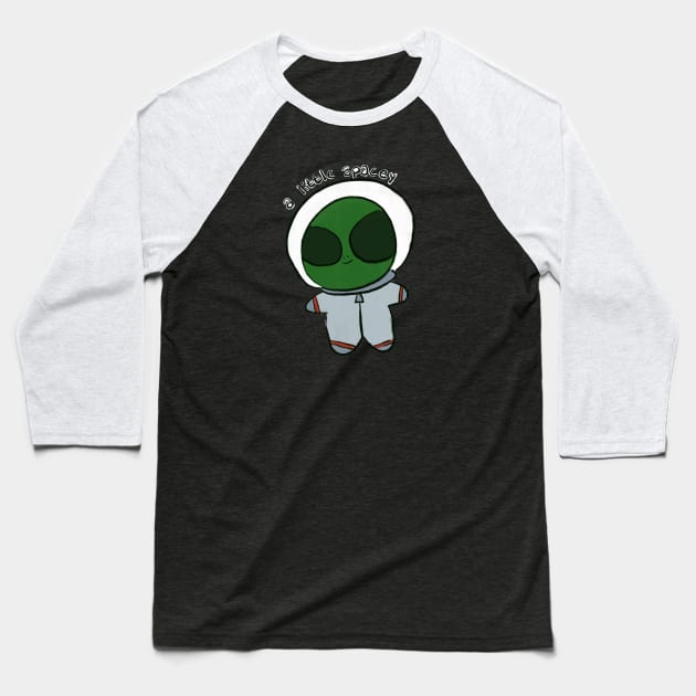 Silly Alien - A little spacey Baseball T-Shirt by SaganPie